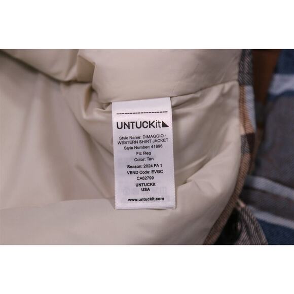 Untuckit Dimaggio Padded Shirt Jacket Men's Large New! - Picture 6 of 7